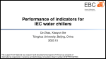 Performance of indicators for IEC water chillers