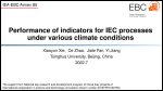 Performance of indicators for IEC processes under various climate conditions